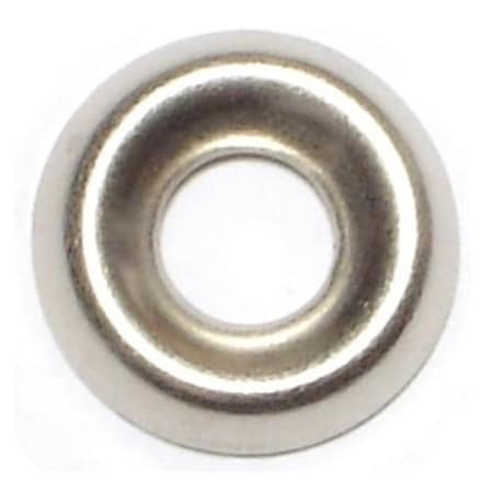Midwest Fastener Countersunk Washer, Fits Bolt Size #10 , Steel Nickel Plated Finish, 100 PK 03991